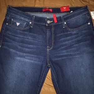 Blue jeans made by Guess